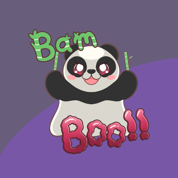 Bam-BOO Ghost Panda Holographic Sticker - Swirlite