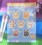 Pride Bunnies Sticker Sheet - Swirlite