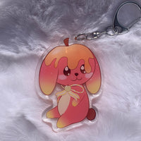 Caramel Apple Bunny 2.5 in. Acrylic Keychain - Swirlite