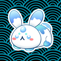 Year of the Water Bunny Holographic Sticker - Swirlite