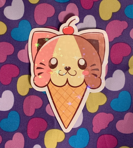 Meowpolitan Holographic Sticker - Swirlite