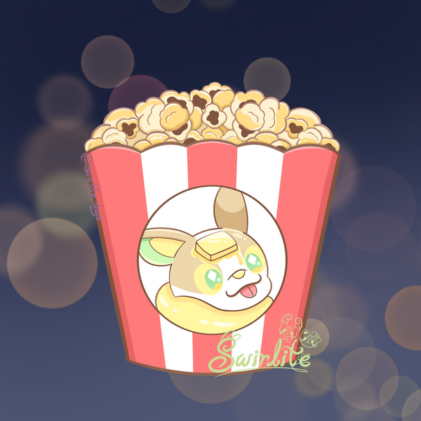 Yamper's Buttery Popcorn Holographic Sticker - Swirlite